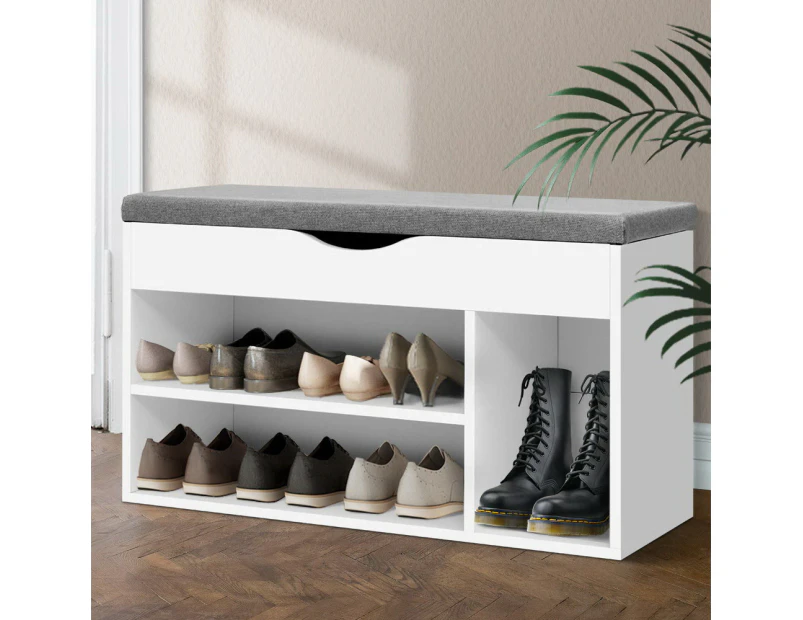 Shoe Cabinet Bench Shoes Organiser Storage Rack Shelf White Cupboard Box