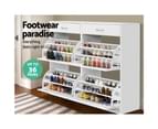 36 Pairs Shoe Cabinet Rack Organisers Storage Shelf Drawer Cupboard White 4