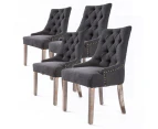 French Provincial Oak Leg Chair Amour Black - 4X