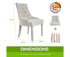 La Bella 4 Set Cream French Provincial Dining Chair Amour Oak Leg