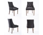 French Provincial Oak Leg Chair Amour Black - 4X