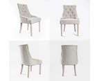 La Bella 4 Set Cream French Provincial Dining Chair Amour Oak Leg