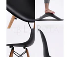 La Bella 4 Set Retro Dining Cafe Chair DSW PP - Black