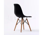 La Bella 4 Set Retro Dining Cafe Chair DSW PP - Black
