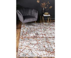 Isaiah Geometric Rust Rug