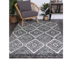 Alayah Diamond Anthracite Rug 160x230 cm