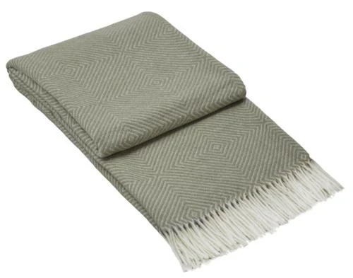 Hampton Throw - Merino Wool Blend - Light Grey