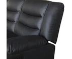 Melbournians Furniture Fantasy Recliner Pu Leather 3R Black