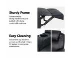 Big Bedding Australia Black Massage Sofa Chair Recliner 360 Degree Swivel PU Leather Lounge 8 Point Heated