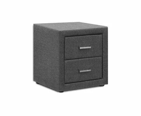 Big Bedding Australia Artiss Fabric Bedside Table - Charcoal