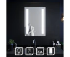 Elegant Shower Mirror, Anti-Fog Front-lit LED Mirror with Lights, Wall Mounted with Touch Switch, 500x700mm,Vanity Mirrors