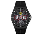 Scuderia Ferrari Men's 44mm Aspire Multifunction Silicone Watch - Black