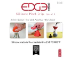 Edge Design 2 in 1 Silicone Red Pinch Grip Set of 2 Heat Resistant Oven Mitts