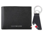 Tommy Hilfiger Business Leather Bifold Wallet & Keychain Gift Set - Black
