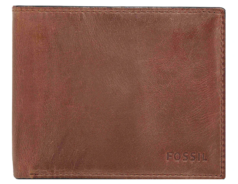 Fossil Derrick RFID Large Coin Pocket Bifold - Brown