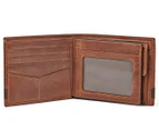 Fossil Quinn Large Coin Pocket Bifold Wallet - Brown