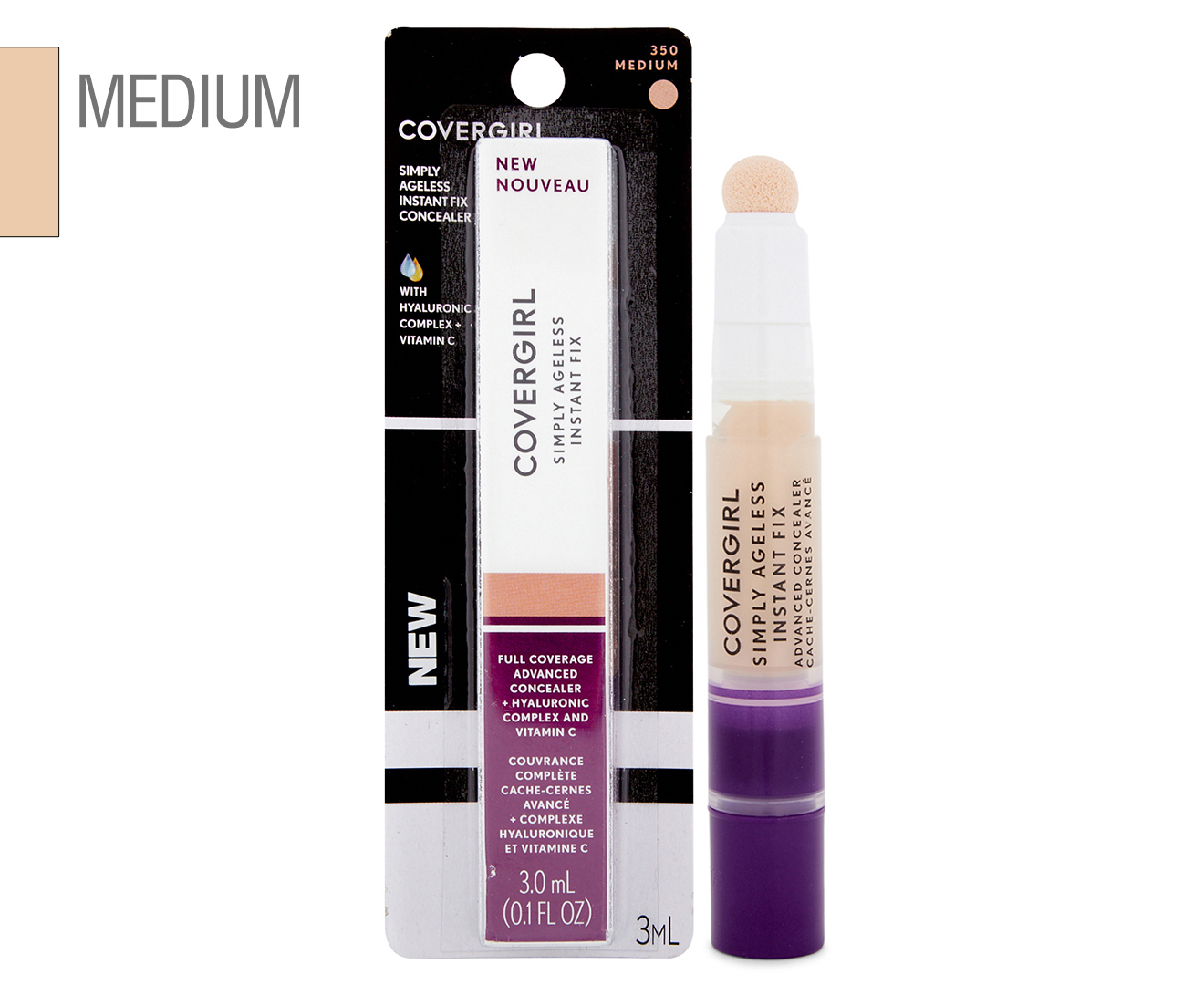 Covergirl Simply Ageless Concealer 3mL 350 Medium Catch Com Au   6082b99370cc0487549399 