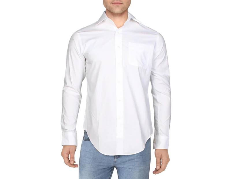 Lauren Ralph Lauren Men's Dress Shirts Button-Down Shirt - Color: White