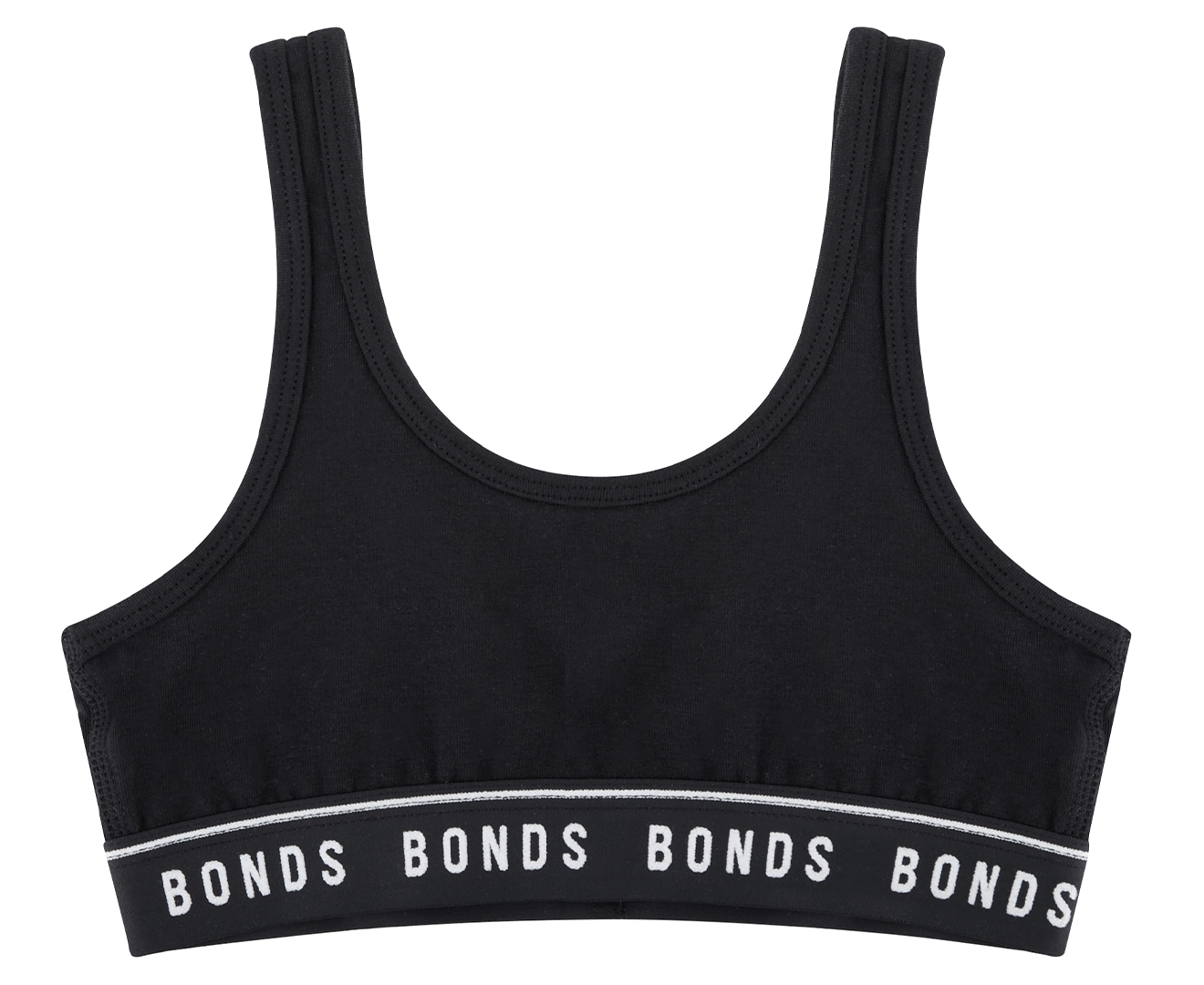 Bonds Youth Girls' Organic Crop 2-Pack - Black/White