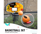 Kahuna Trampoline 8 ft x 11 ft Rectangular with Basketball Set