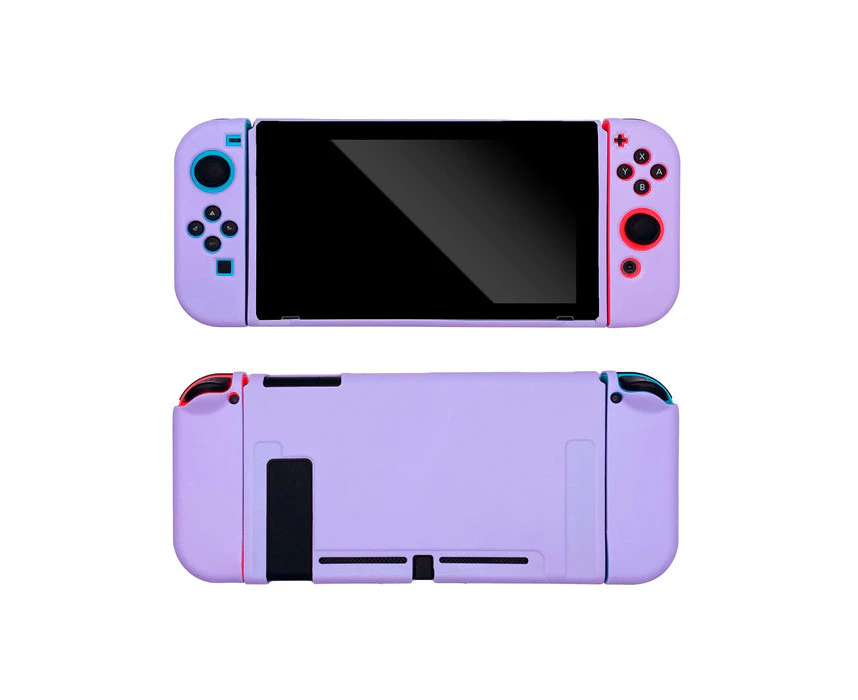 Ymall Switch Case Console NS Joycon Handheld Controller Separable Protector Soft TPU Cover for nintendo switch - Purple