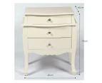 Wood cabinet/ side table- european design cream colour