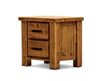 Megan Bedside 2 Drawer-Oak