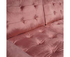 Fiona Pink Velvet Sofa 2 Seater