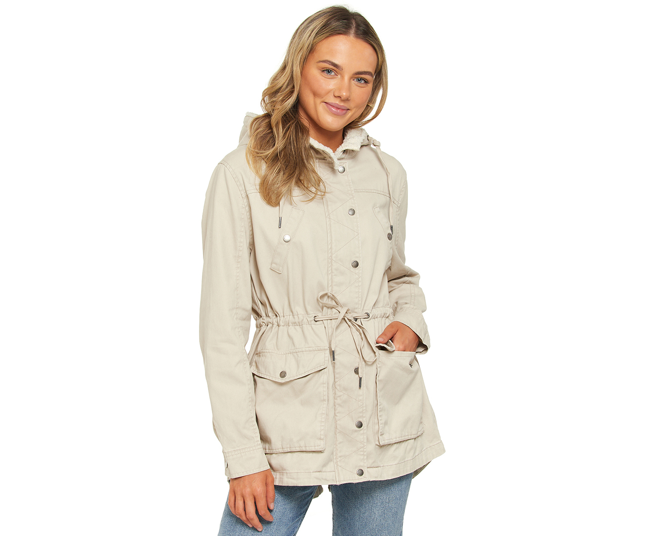 All About Eve Women's Eddy Parka - Natural | Catch.co.nz
