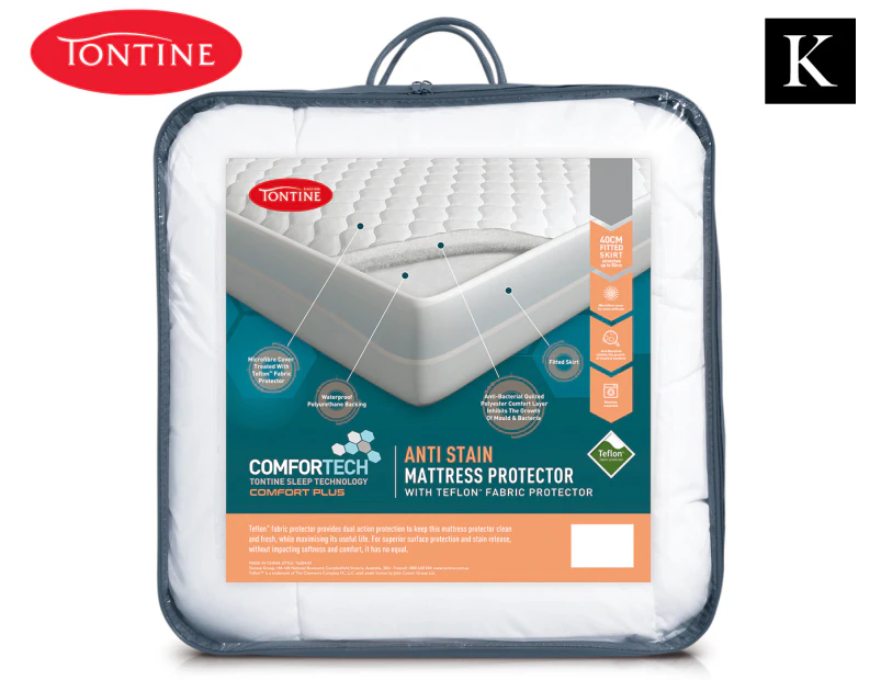 Tontine Comfortech Anti Stain King Bed Mattress Protector