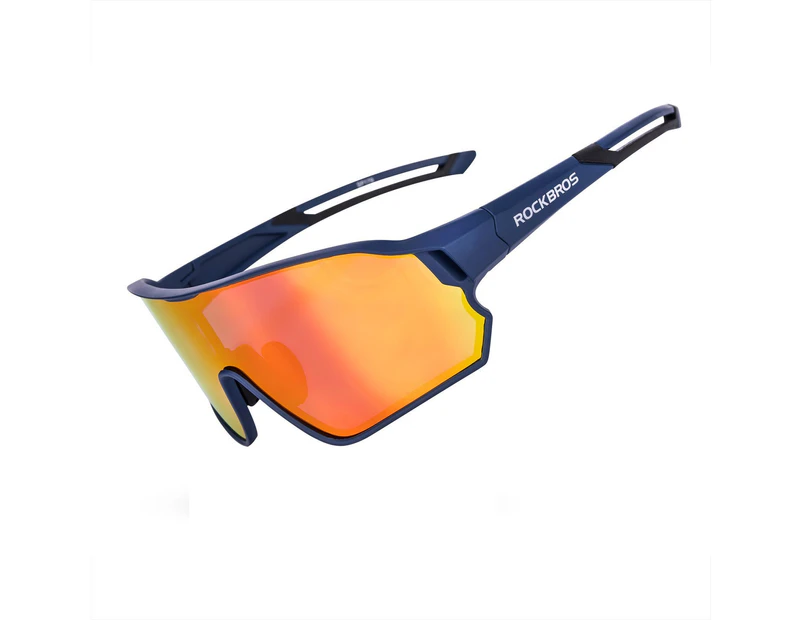 Rockbros- Polarized Sunglasses for Men Women UV Protection Cycling Sunglasses - Blue