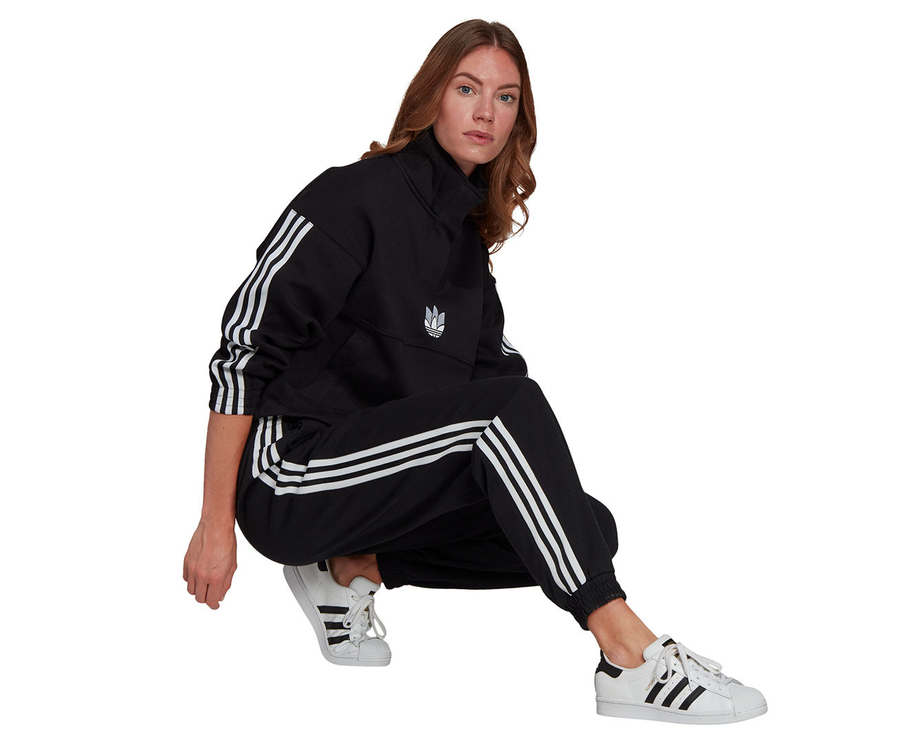 Adidas Originals Women's Adicolour 3D Trefoil Track Pants - Black ...