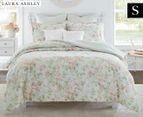 Laura Ashley Madelynn Single Bed Quilt Cover Set - Duck Egg