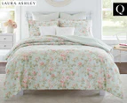 Laura Ashley Madelynn Queen Bed Quilt Cover Set - Duck Egg