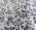 Laura Ashley Amberley Printed Queen Bed Coverlet Set - Black/White