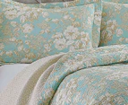 Laura Ashley Brompton Printed Queen Bed Coverlet Set - Serene