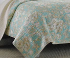 Laura Ashley Brompton Printed Queen Bed Coverlet Set - Serene