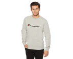 Champion Men's Script Crew Sweatshirt - Oxford Heather