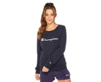 Champion Women's Script Crew Sweater - Navy