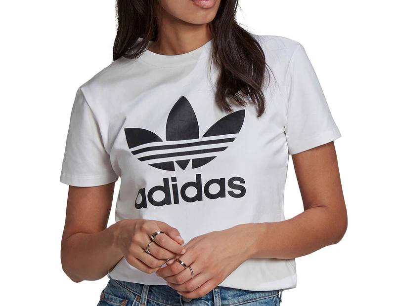 Adidas Originals Women's Adicolor Classics Trefoil Tee / T-Shirt / Tshirt - White