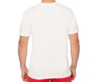 Champion Men's Script Short Sleeve Tee / T-Shirt / Tshirt - White