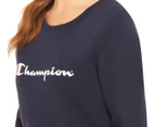Champion Women's Script Crew Sweater - Navy