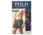 Polo Ralph Lauren Men's Cooling Microfiber 4D-Flex Boxer Briefs 3-Pack - Charcoal Grey/Royal Blue/Polo Black