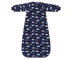 Plum Clouds Long Sleeve 3.5 Tog Baby Sleep Bag - Navy Blue