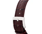 Swatch Men's 42mm Sistem Fly Leather Watch - Brown/Blue/Silver