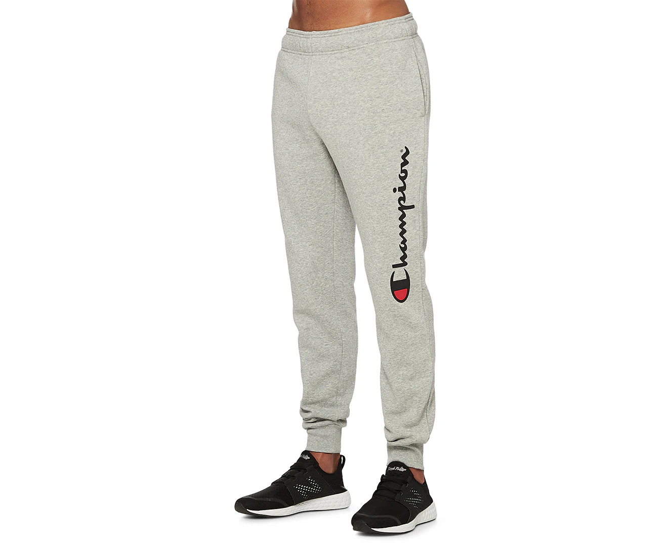 Champion Men's Script Cuff Track Pants - Oxford Heather