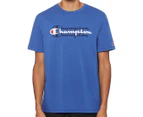 Champion Men's Sports Graphic Print Tee / T-Shirt / Tshirt - Blue