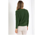 Women's Marco Polo Cable Knit Sweater Hunter