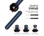 Strapsco Watch Band For Garmin Forerunner 235/230/220/620/630 -Black White