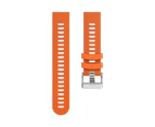 Strapsco Soft Silicone Replacement Strap For Garmin Forerunner 245 Smart Watch Accessories-Orange